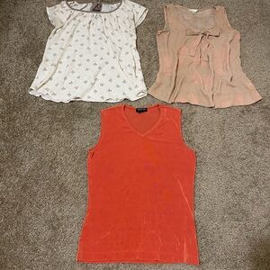 3pc Women’s Small Printed & Solid Design Blouses Tops